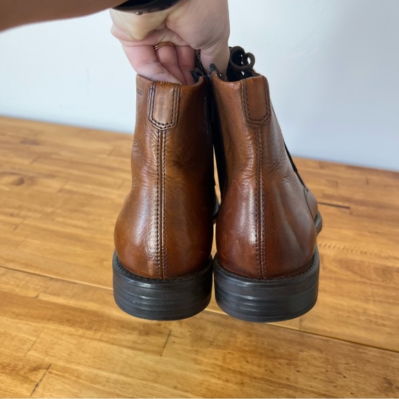 Vagabond Amina Brown Leather Side Zip Lace Up Ankle Boots Size 39 - Picture 5 of 10